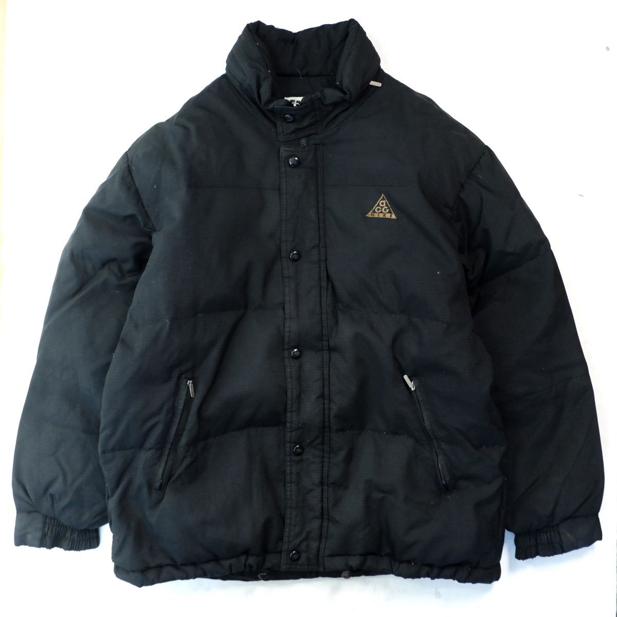 超希少★ 90’s NIKE ACG ナイキ エーシージー 韓国製 リップストップ ナイロン ダウンジャケット 黒 100 All Conditions Gear 古着