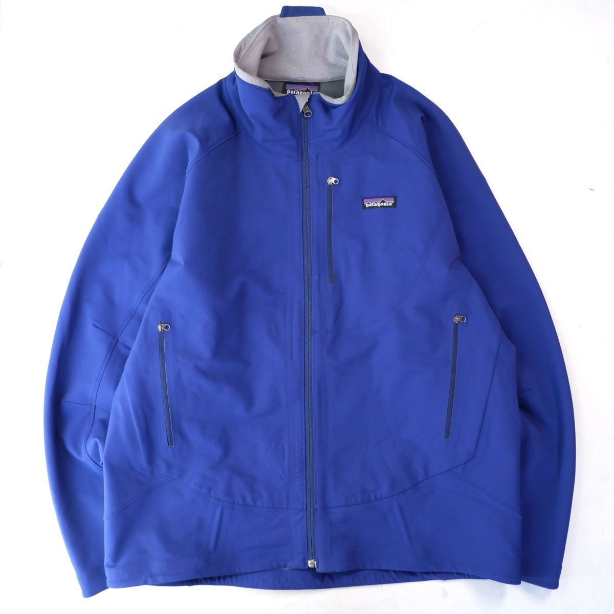 国内正規品★ Patagonia パタゴニア ソフト シェル ガイドジャケット 青 Lサイズ 84050F7 ジップ ナイロンジャケット アウトドア 古着
