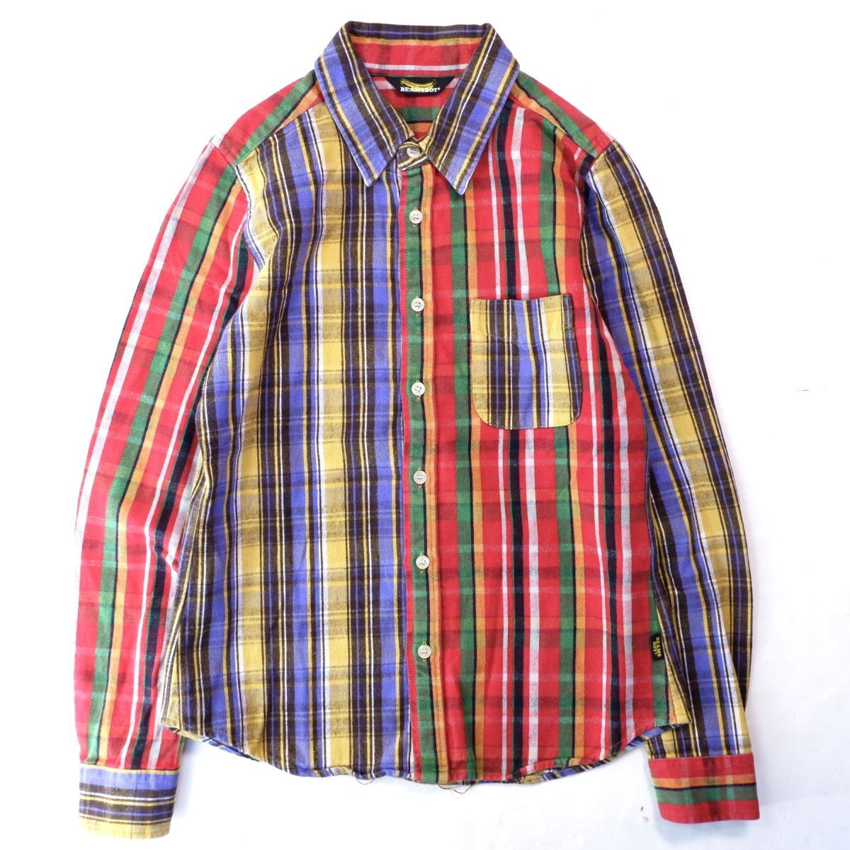 国内正規品★ BEAMS BOY ビームスボーイ チェック柄 ネルシャツ 長袖レディースシャツ マルチカラー フリーサイズ カジュアル アメカジ