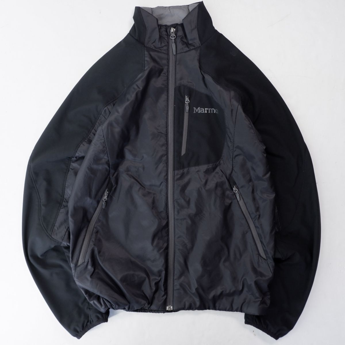 国内正規品★ Marmot マーモット メンズ インサレーション ナイロンジャケット POLARTEC ポーラーテック 黒 Sサイズ 軽量 中綿 アウター