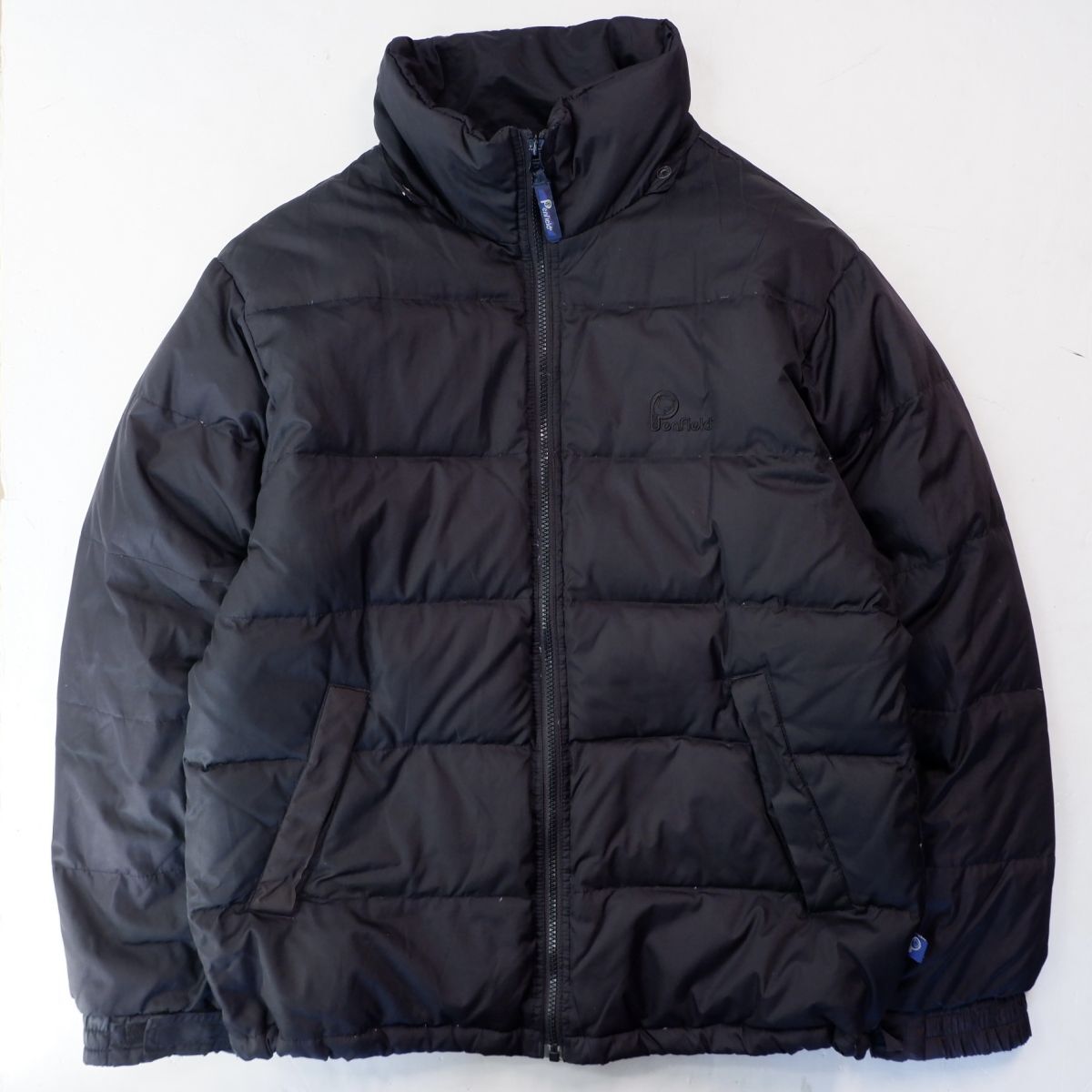 国内正規品★ Penfield ペンフィールド メンズ ダウンジャケット アウター ドローコード 黒 Lサイズ 防寒 グース 袖リブ アウター ブルゾン
