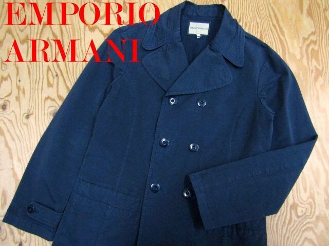 ★エンポリオアルマーニ EMPORIO ARMANI★メンズ ダブルブレスト コート コットンピーコート★R80215021A