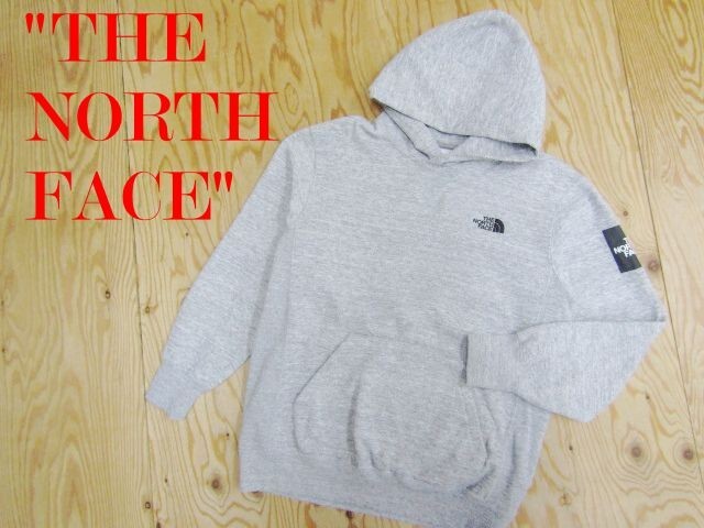 ★ノースフェイス NORTHFACE★メンズ SQUARE LOGO HOODIE スクエア ロゴ フーディー グレー NT61835★R80222016B