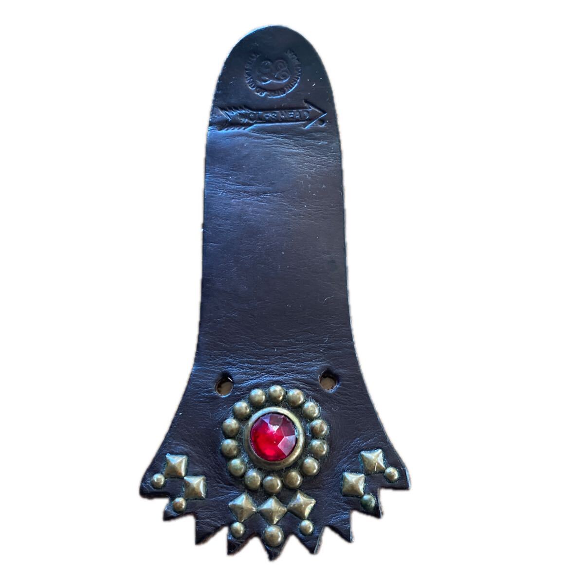 GROK LEATHERxWOLF'S HEADコラボブーツータン　ウルフズヘッド スタッズ ハーレー レザー フォルスタン