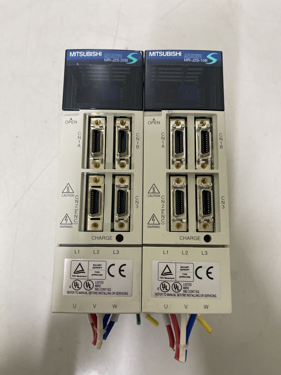 D618 MITSUBISHI 三菱 MELSERVO MR-J2S-20B MR-J2S-10B ACサーボアンプ 2個セット