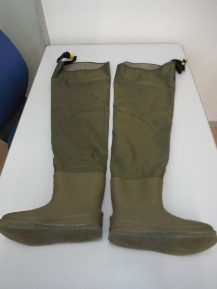 ○BFb　阪神素地　ヒップ　ウエーダー　W-77　25cm　カーキ　中古　鳥取県　引取歓迎
