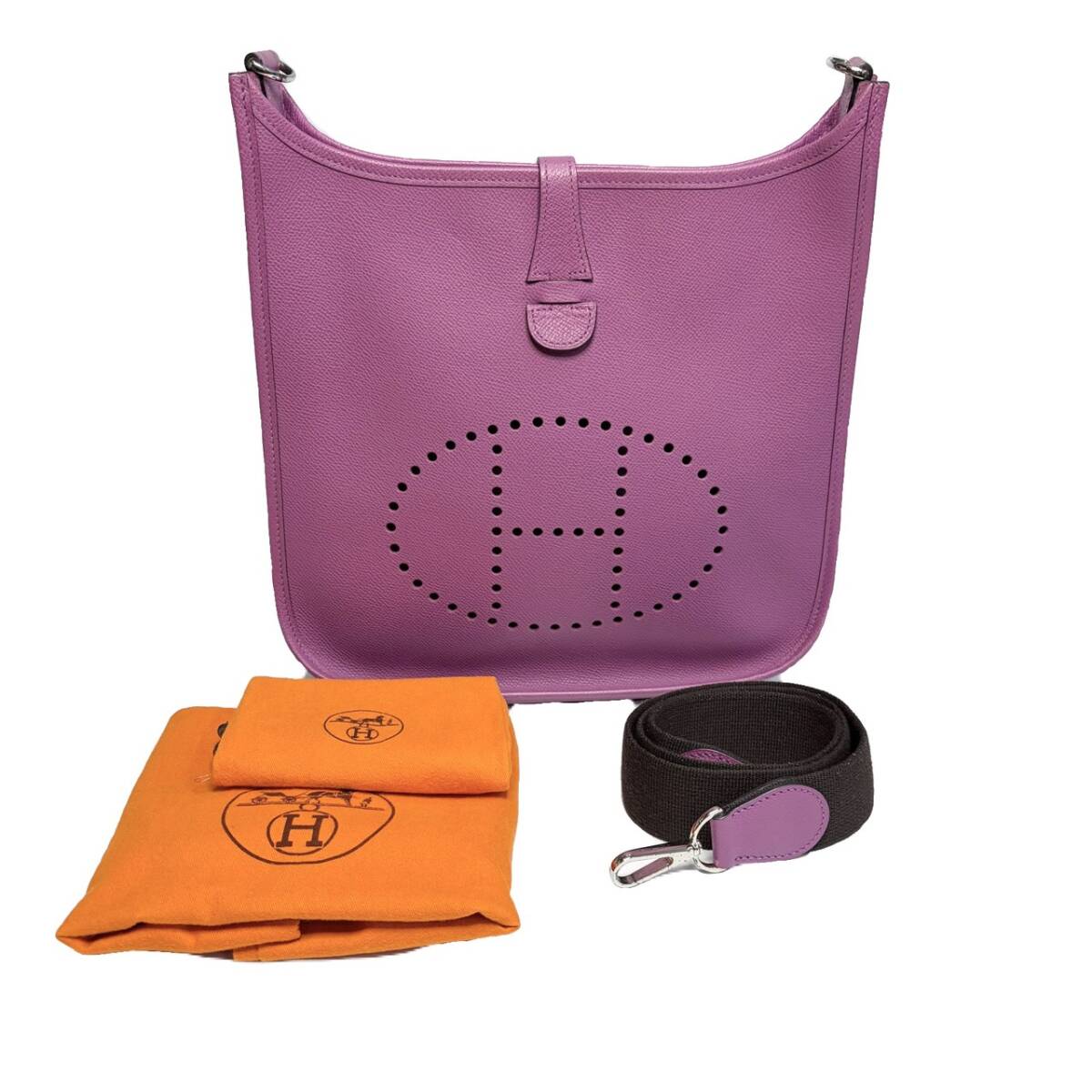 HERMES エルメス エブリン2 PM ショルダーバッグ エプソン パープル □I 刻印