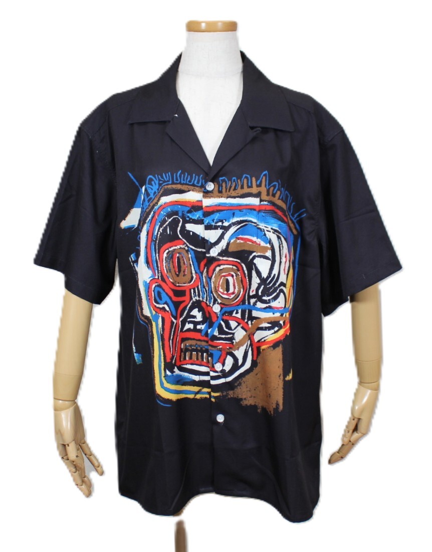 Y7182#◆中古品◆WACKO MARIA ワコマリア ジャン＝ミシェル・バスキア コラボ アロハシャツ サイズＭ