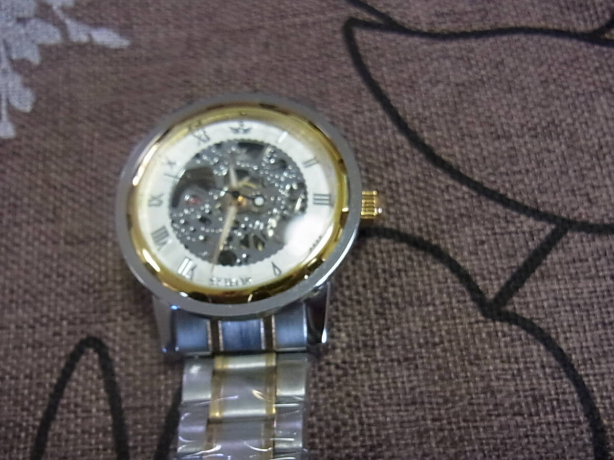SEWOR 手巻き 機械式 腕時計 メンズ 　スケルトン 　ラウンドフェイス 　未使用　動作確認済