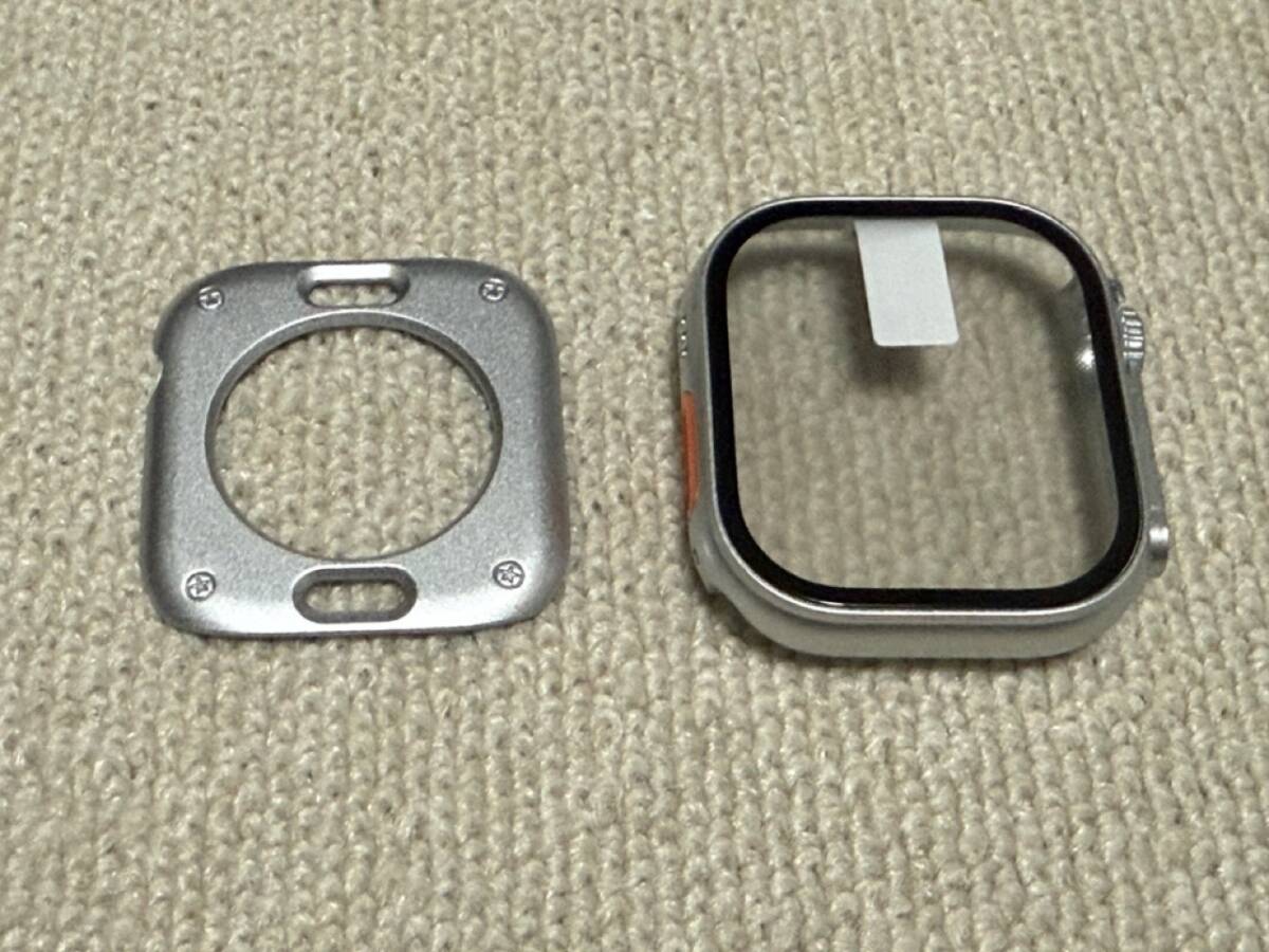 シルバーカラー【46mm・シリーズ10】AppleWatch カバー アップルウォッチ ケース 