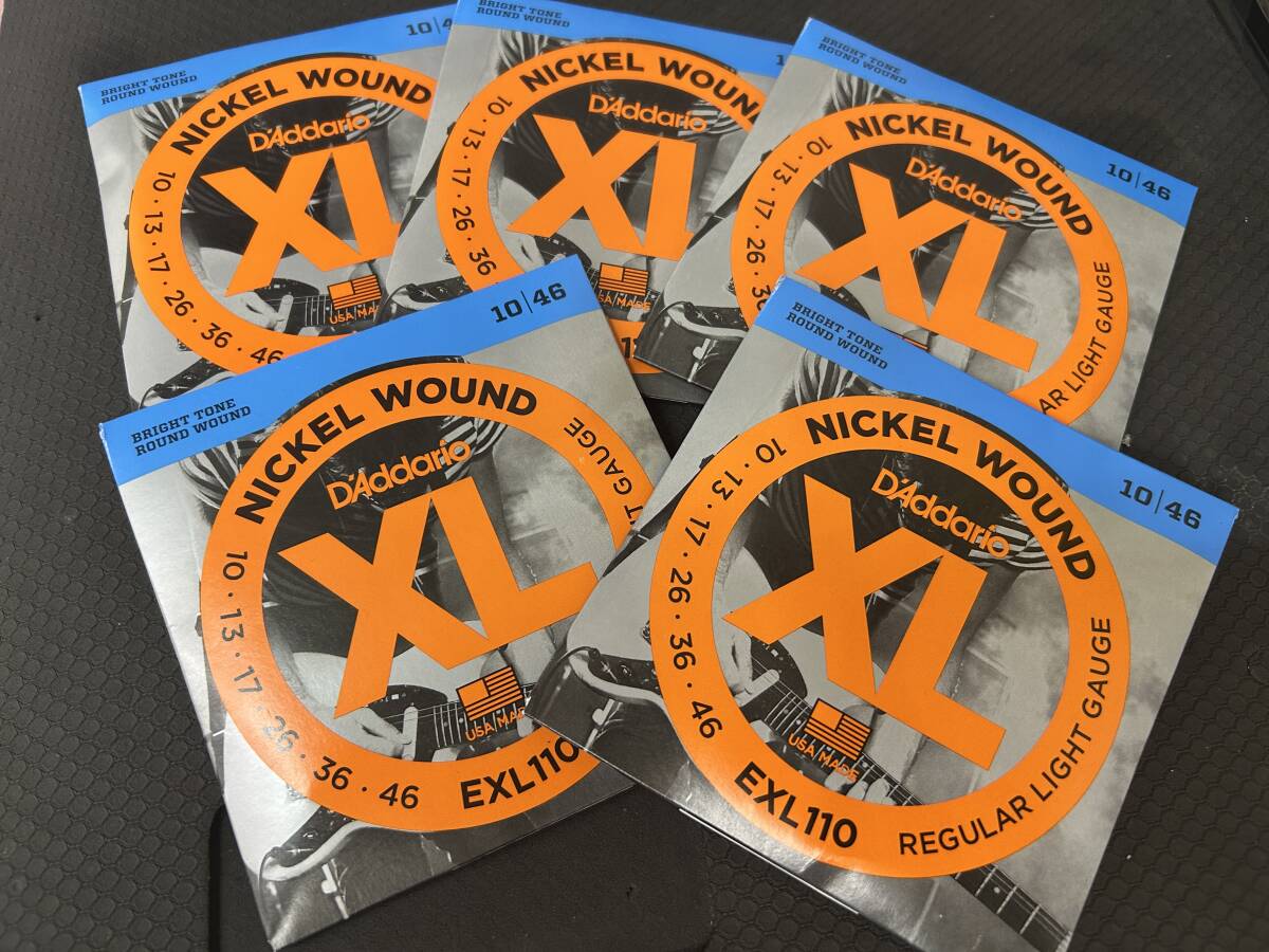 【新品】D'Addario EXL110 エレキギター弦 5セット売り ダダリオ