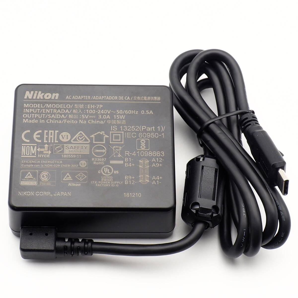 Nikon EH-7P 本体充電ACアダプター for Z9 Z8 Z7II Z7 Z6III Z6II Z6 Z5II Z5 Zf Z30 Zfc D780 MH-34 EN-EL15b EN-EL-15c ニコン USB-C