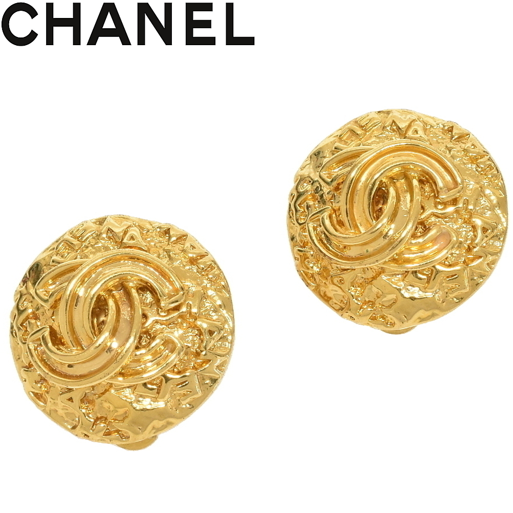 【A01005】CHANEL シャネル ココマーク ヴィンテージ イヤリング ゴールド