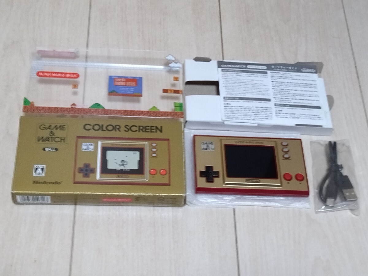 即決価格です 極美品 ゲーム＆ウオッチ スーパーマリオブラザーズ 1.2.ボール収録 時計機能 付属品揃い動作確認済 ゲームウォッチ