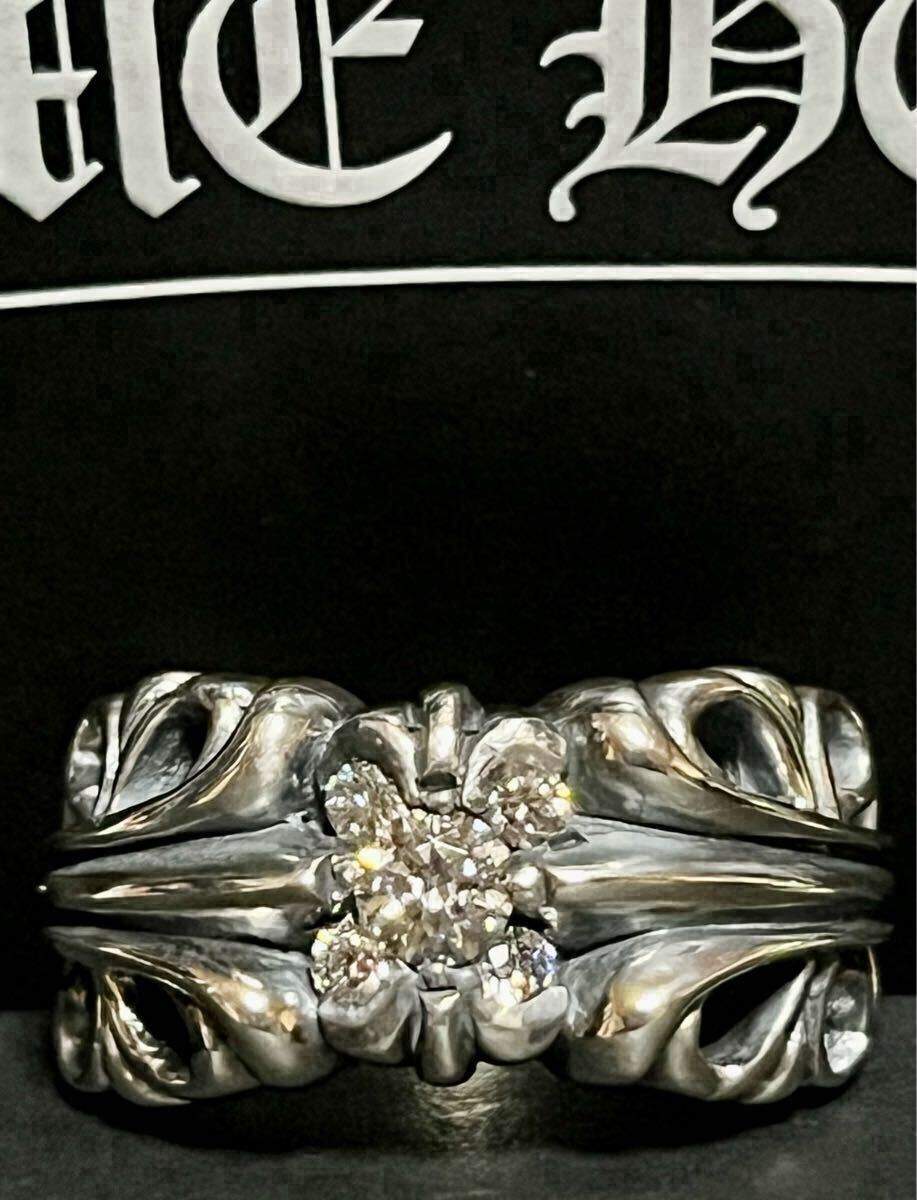 送料無料 Chrome hearts クロムハーツ K&T リング パヴェ 19号 インボイスなどの付属品