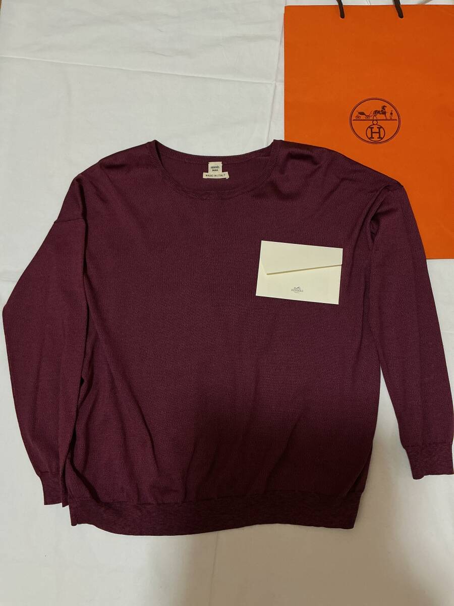 極美品　HERMES エルメス　レディース　トップス　セーター　シルク