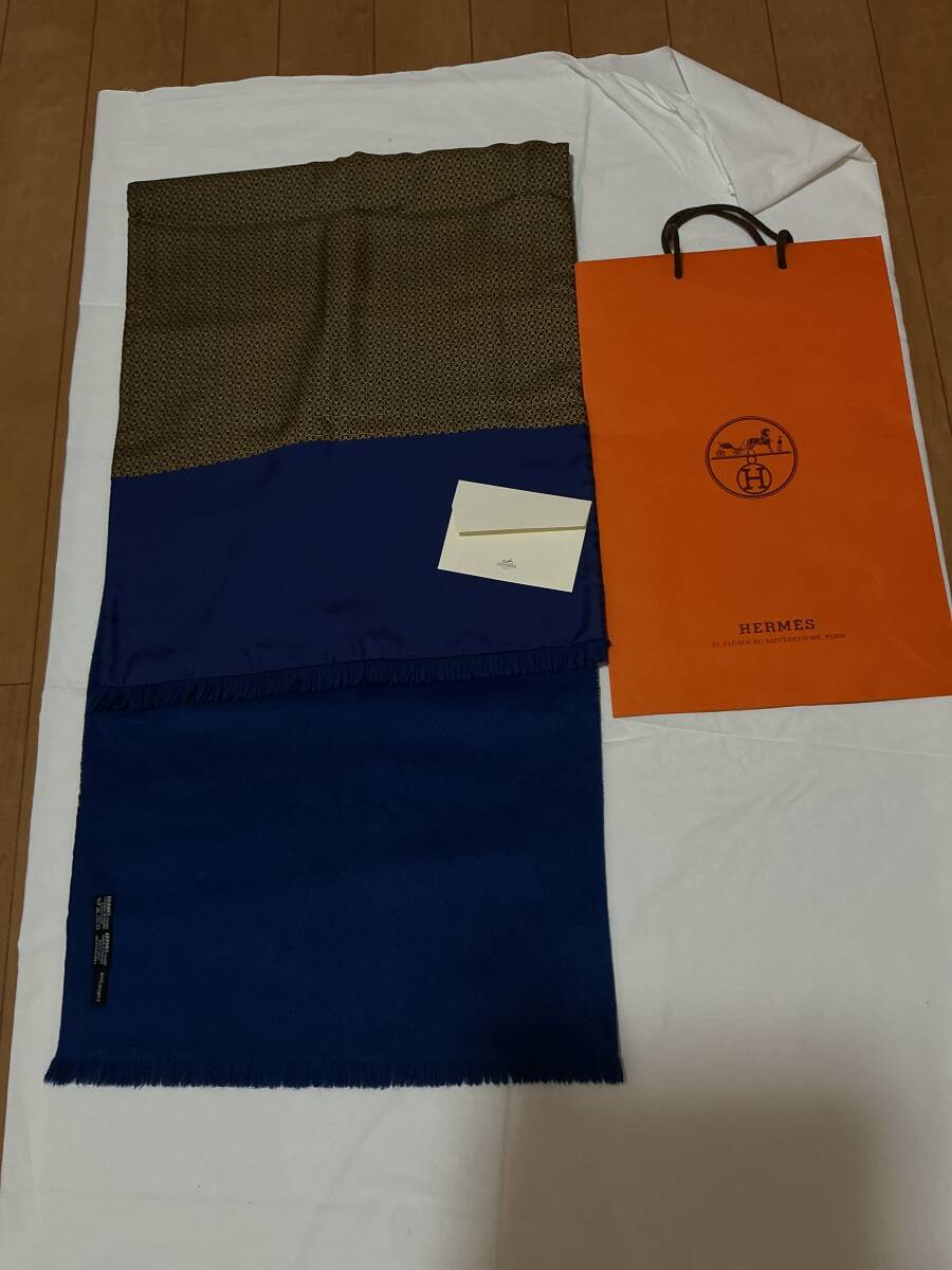 極美品　HERMES エルメス　マフラー　男女可