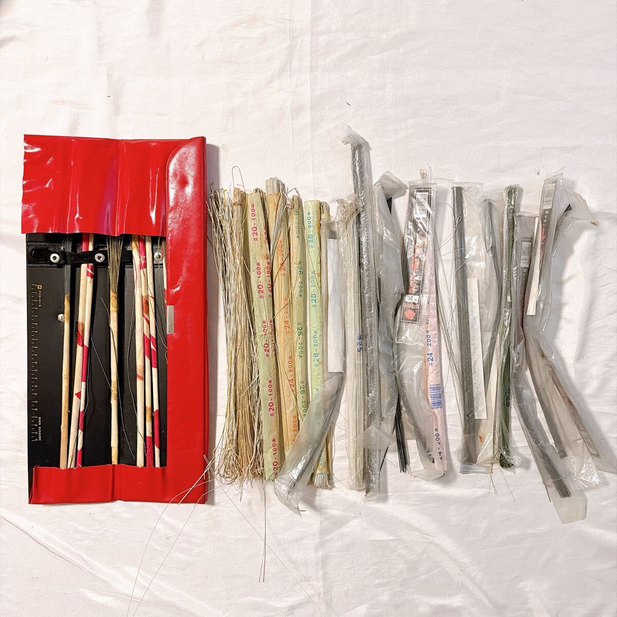 フラワー用ワイヤー まとめ売り 大量 DIY 生花 お花 花材 アートフラワー 長期保管現状品 造花 材料 工具 セット 