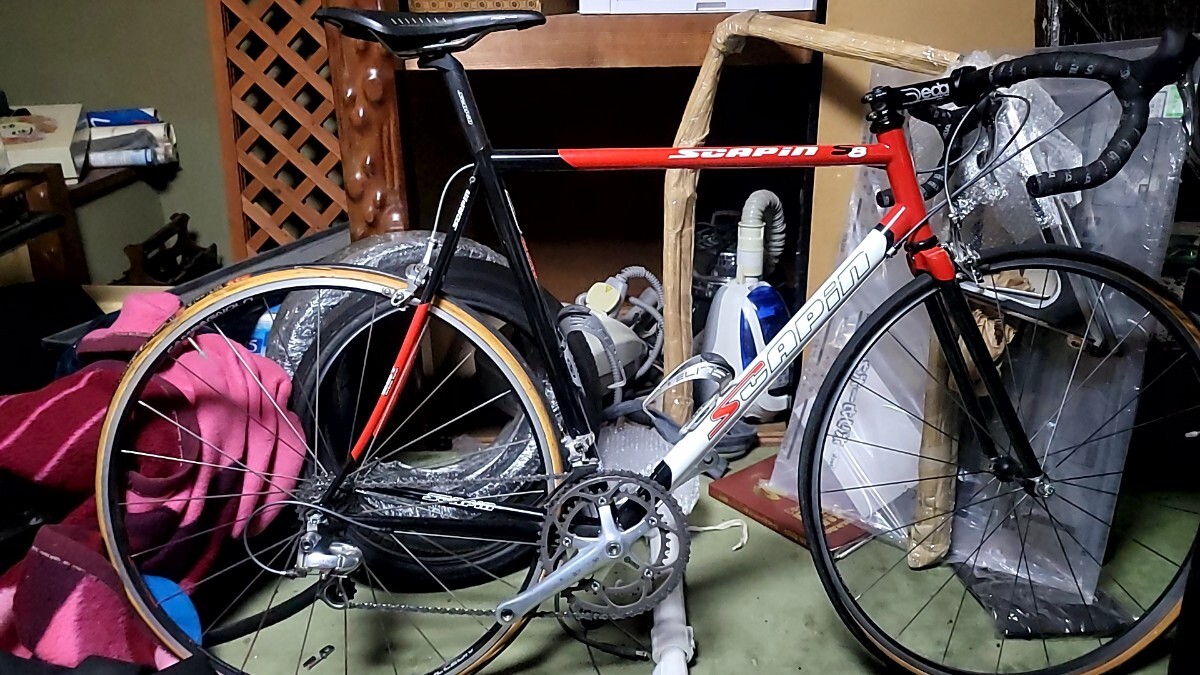 SCAPIN S8 デュラエース　7700 WOUND UP カーボンフォーク クロモリフレーム　コロンバス ロードバイク カンパニョーロ NCLEON