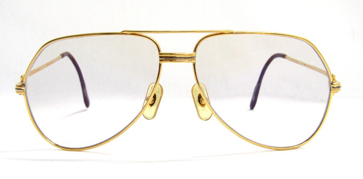 Cartier カルティエ 59□14 トリニティ ティアドロップ型 度有り 眼鏡 フレーム メガネ サングラス フランス製