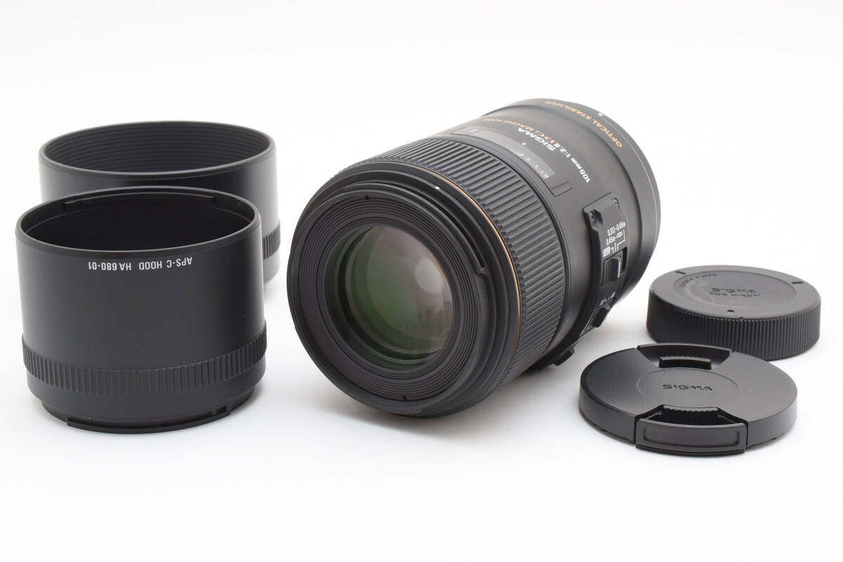 【価格見直し】★極上品★ SIGMA Nikon Fマウント MACRO 105mm F2.8 EX DG OS HSM シグマ