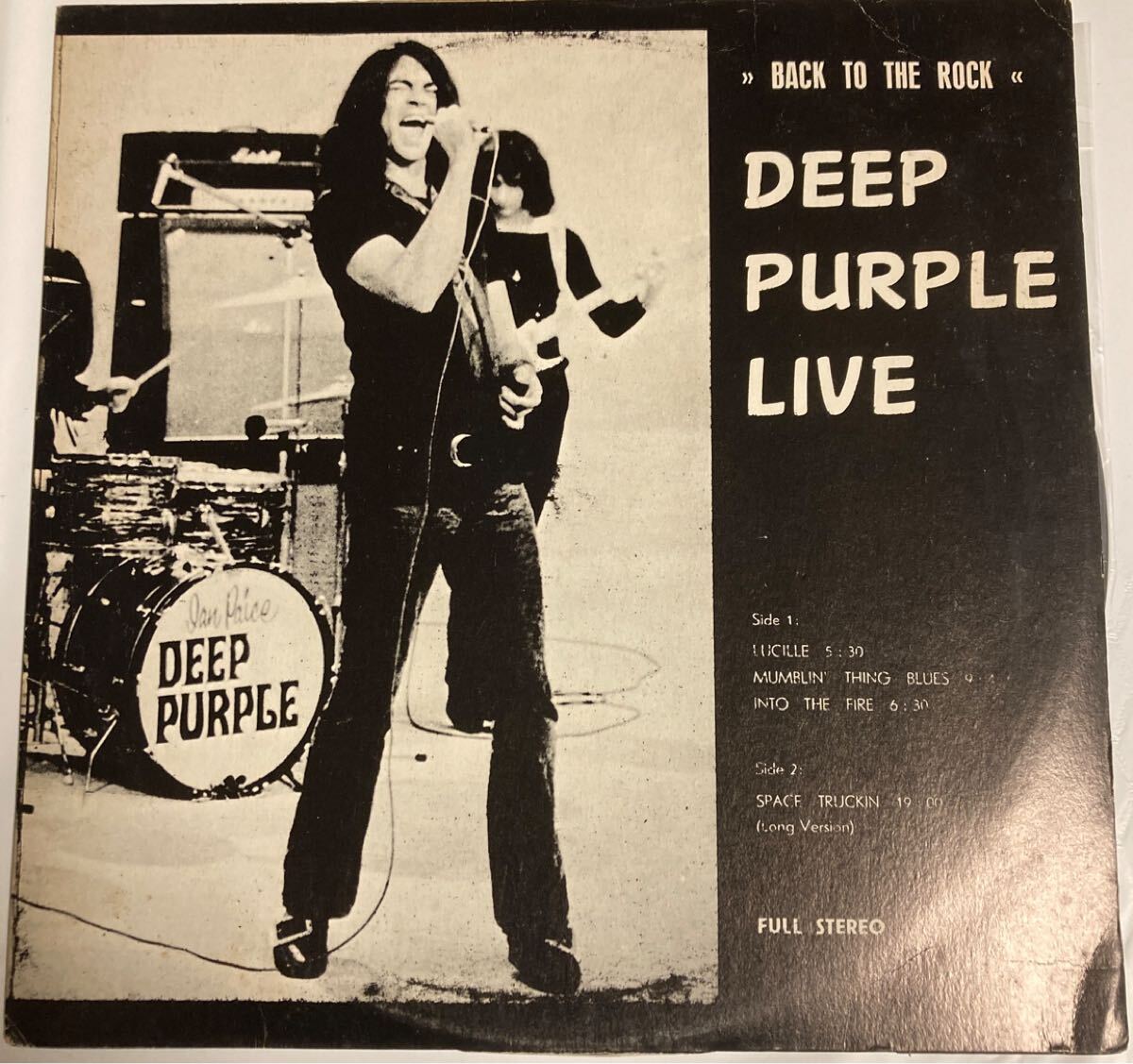 ［日本盤］ DEEP PURPLE LIVE〜 BACK TO THE ROCK BOOTLEG/1-0162