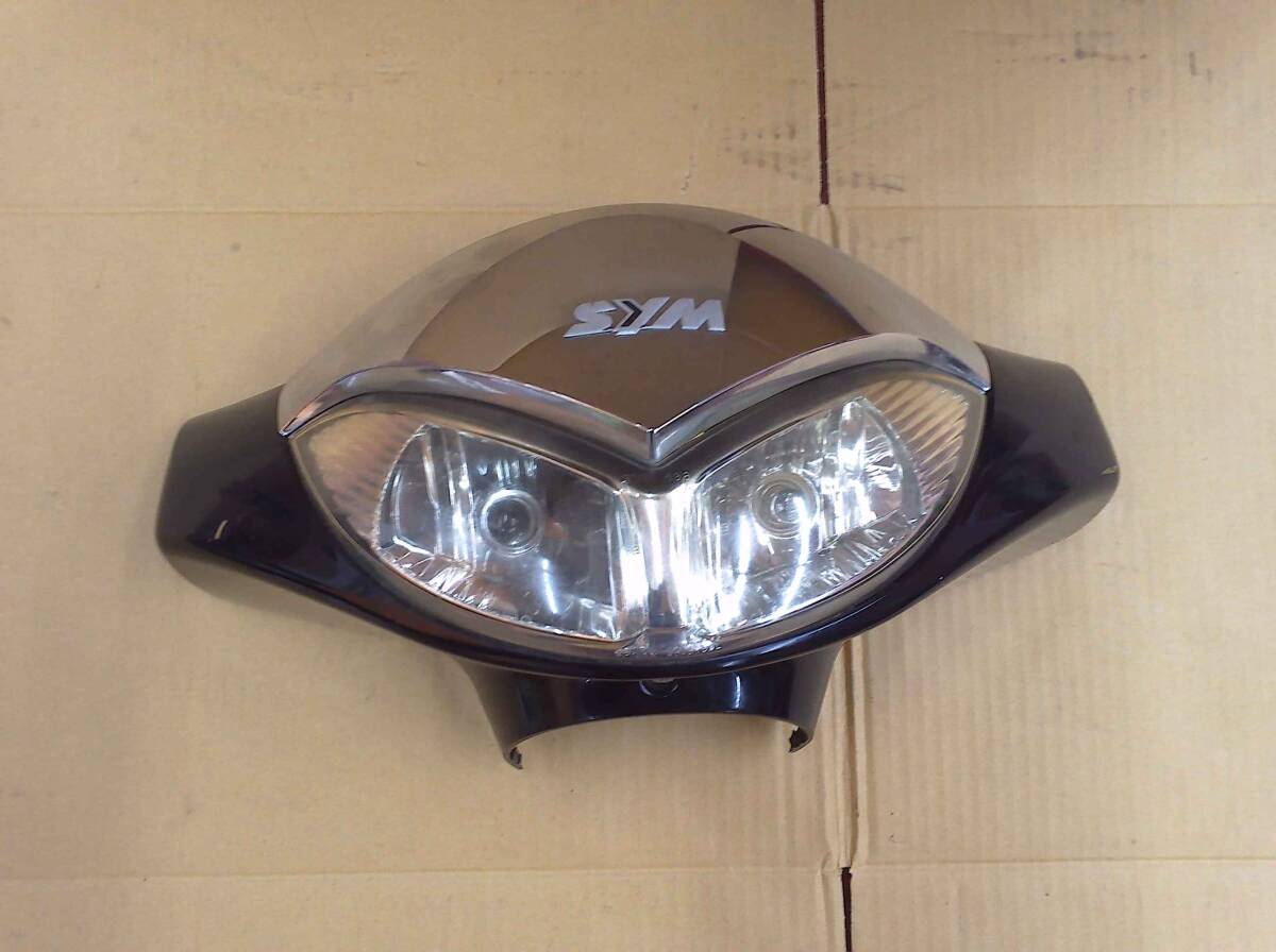 中古 SYM 125 F1 EFI ヘッドライト ハンドルフロントカバー メーターカバー ライトカバー GT125 RV125 管理m672