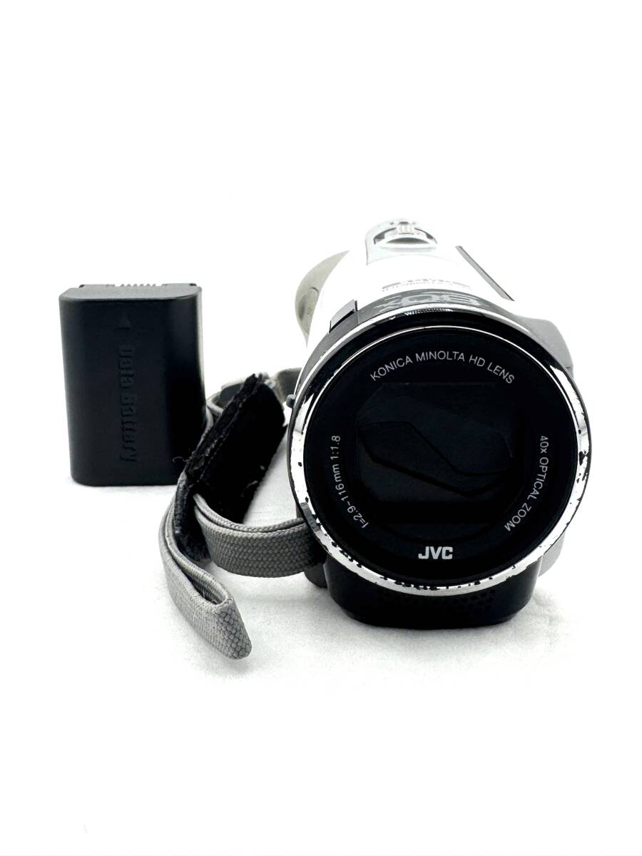 ★良品★JVC ケンウッド Everio ビデオカメラ GZ-E700-W ホワイト★完動★　#531