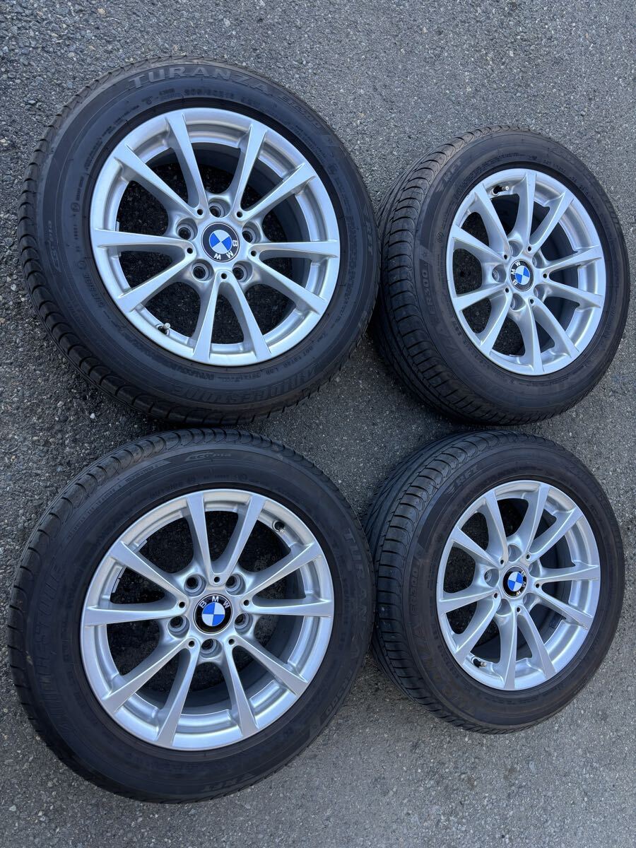 BMW 純正Vスポーク390 16インチホイール　ランフラットタイヤ：7J-16インチ、PCD120、5穴、オフセット31 ブリヂストントランザ ER300