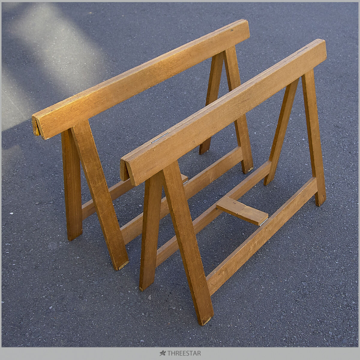 作業馬 ソーホース ウッドスタンド メーカー不明 2個セット テーブル脚