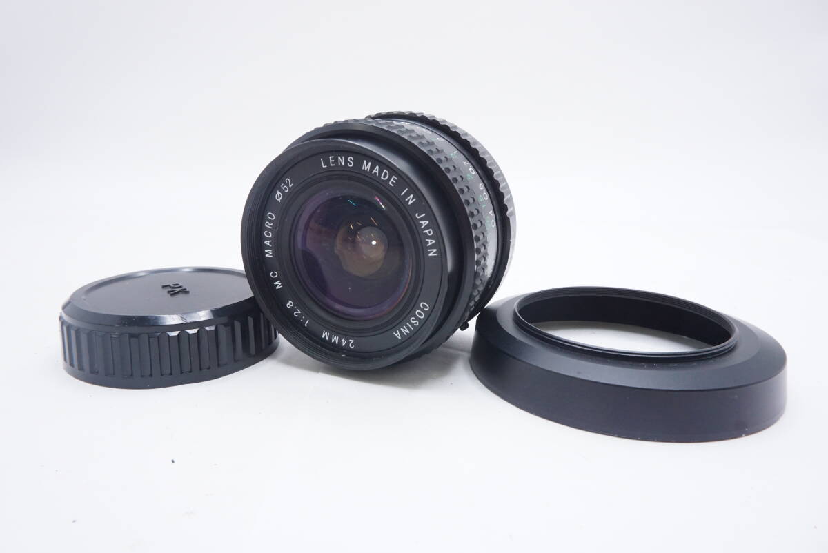 ○COSINA コシナ 24mm F2.8 MC MACRO キャノン用（レンズフード・リアキャップ付） 訳あり