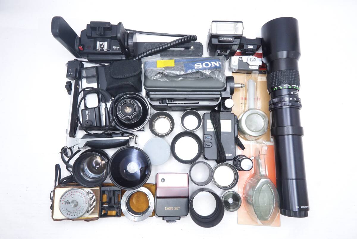▽カメラアクセサリー まとめ売り ジャンク品 / ストロボ・露出計・テレコンバーター etc... ♯2