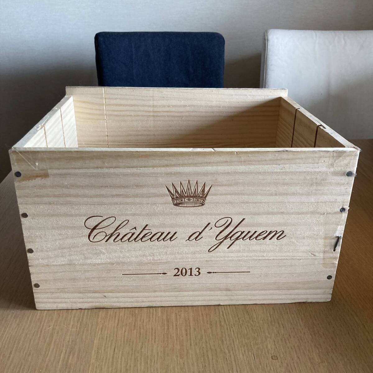 【送料込み】シャトー ディケム Chateau d'Yquem 木箱 ディスプレイ 整理 収納 インテリア DIY ウッドボックス ボックス フランス