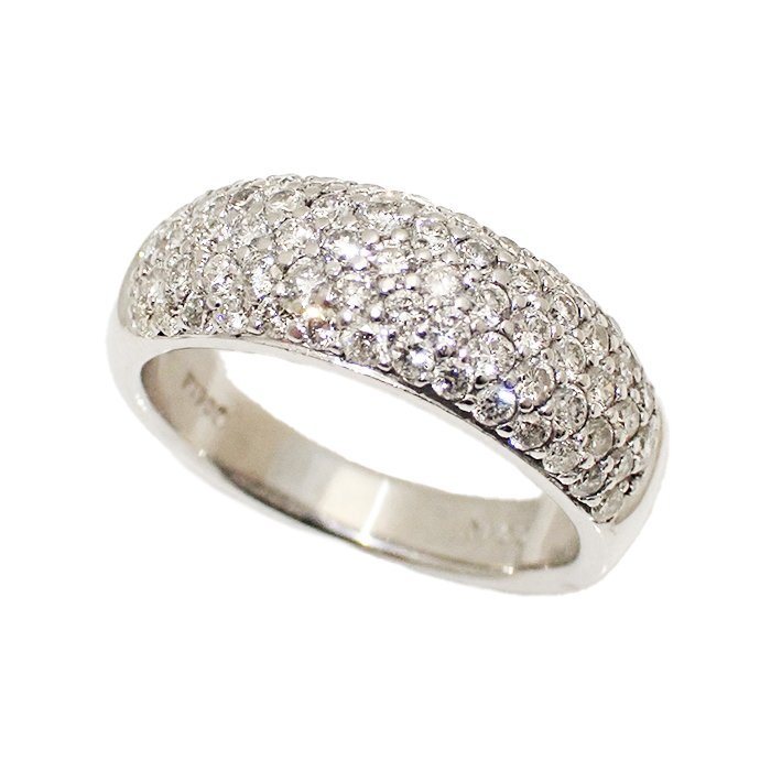 【新品仕上げ済/SAランク】Pt900 ダイヤモンド 指輪 1.00ct 7.3g 10号 プラチナ パヴェダイヤ リング アクセサリー ジュエリー 宝石