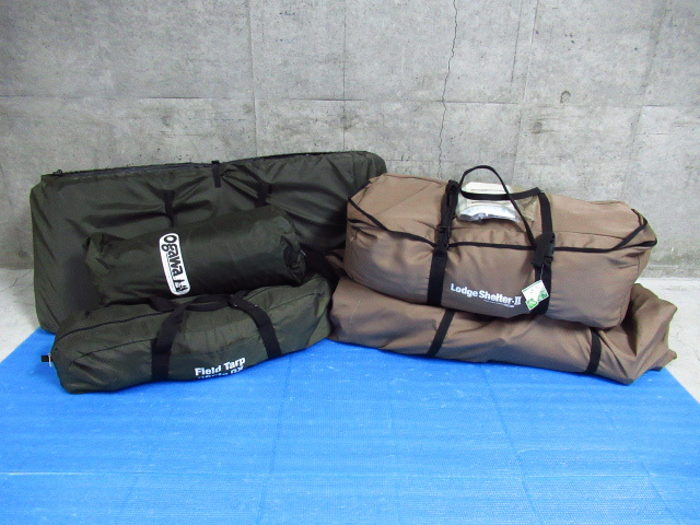 直接引き取り歓迎！Ogawa オガワ ロッジシェルター2 タープレクタDX インナーシート グランドマット 5点セット 管理8k0223B-K1