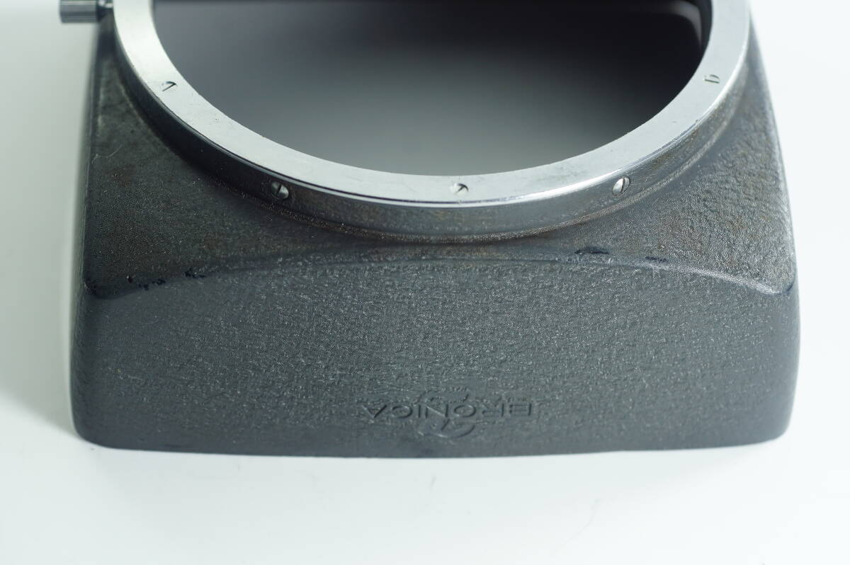 PH5群『並品』 Zenza BRONICA ゼンザブロニカS2／EC 広角 5cm F3.5用 内径85mm カブセ式 角型メタルフード HOOD SHADE　