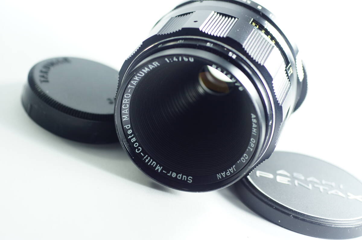 PH014『稼働品』ペンタックス PENTAX MACRO TAKUMAR 50mm F4 Asahi MF マクロ レンズ 単焦点