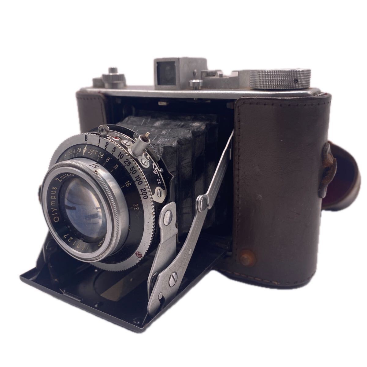【希少品】シャッターOK!!★OLYMPUS オリンパス★OLYMPUSU Six F2.8 7.5cm★純正ケース付き★#136