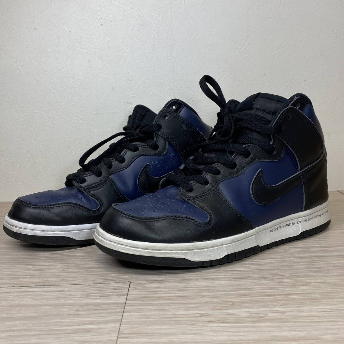 【MH-2217】中古品 NIKE×Fragment DUNK HIGH 26cm 東京 MidnaightNavy DJ0383-400 ナイキ×フラグメント ダンクハイ 26cm