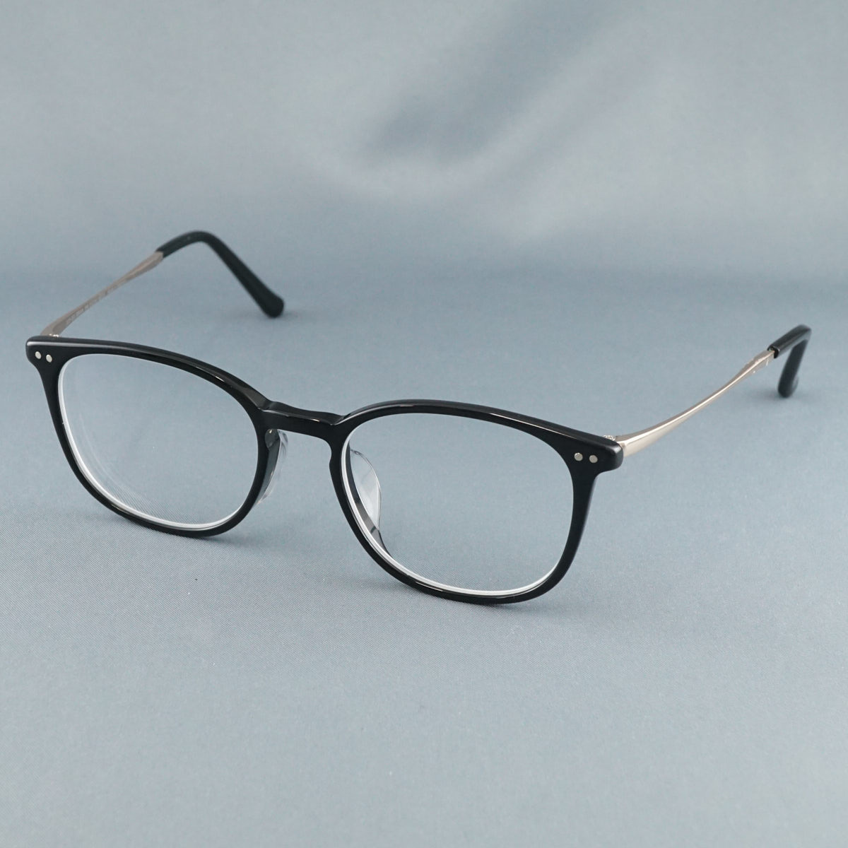 眼鏡 JINS R!M USED美品 ブラック ウェリントン ユニセックス 黒縁 アイウェア ジンズ 中古 X9127