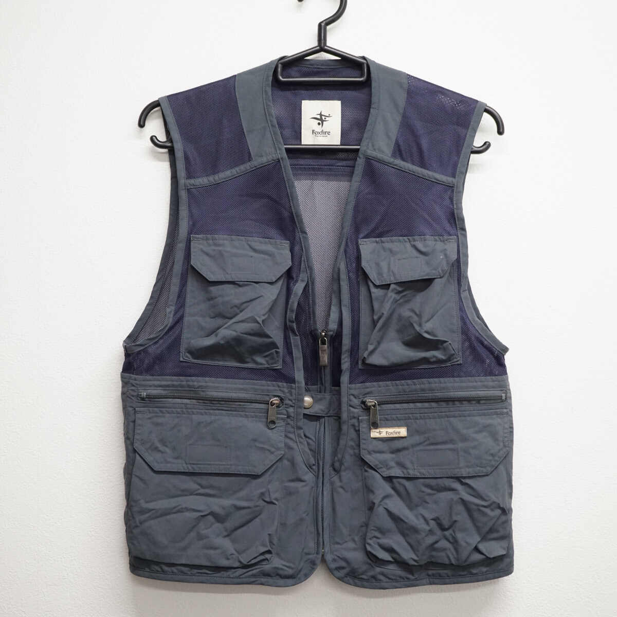 Foxfire フォックスファイヤー DEO.メッシュベスト メンズ USED美品 5610732046 フライフィッシング 渓流 湖 管釣りネイビー Sサイズ X9050
