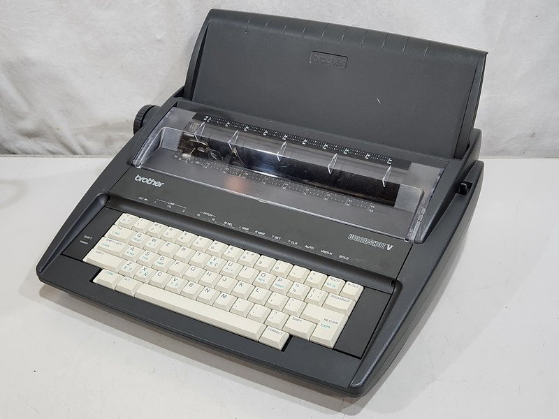 [現状品] Brother ブラザー 電子タイプライター WORDSHOT V 中古インクリボン装着 (1)