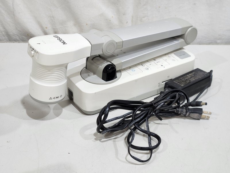 [現状品] EPSON 書画カメラ ビジネスプロジェクター 実物投影機 ELPDC21 フルHD リモコン/ACアダプター付き
