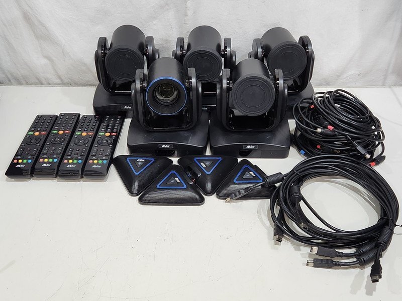 [ジャンク] AVerMedia テレビ会議システム周辺機器 カメラユニット eCam PTZ Ⅱ + マイクユニット 動作未確認 (1)