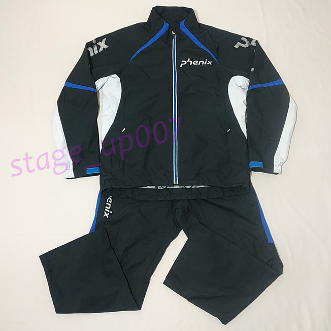 希少！　phenix（フェニックス）／裏メッシュ ウィンドブレーカー上下セット/ブラック/size UNI S（追加画像あり）／管QBJA