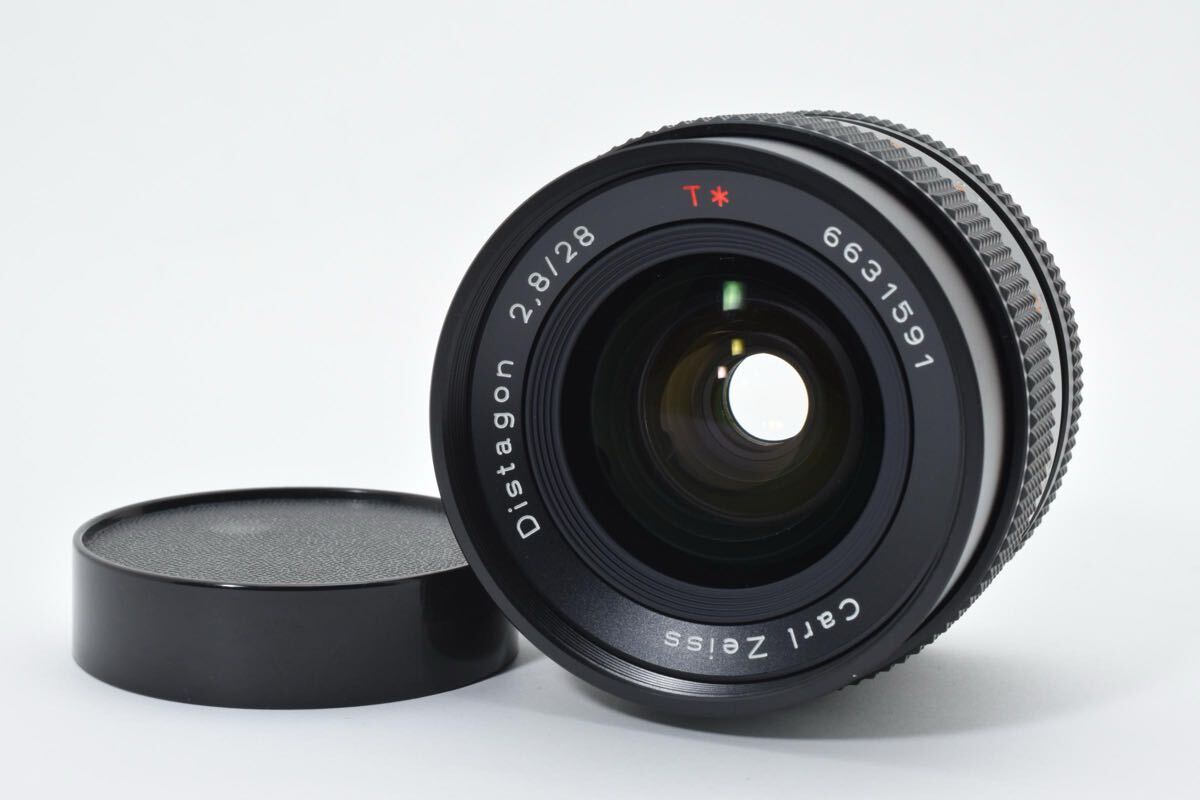 美品 CONTAX Carl Zeiss Distagon 28mm F2.8 T* AEJ コンタックス カールツァイス ディスタゴン 【キャップ付き】(785)