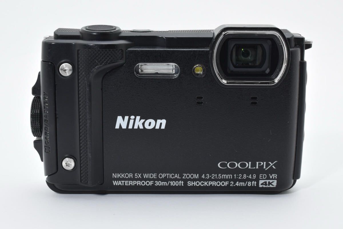 【美品】Nikon ニコン COOLPIX W300 ブラック コンパクトデジタルカメラ クールピクス 防水 (790)