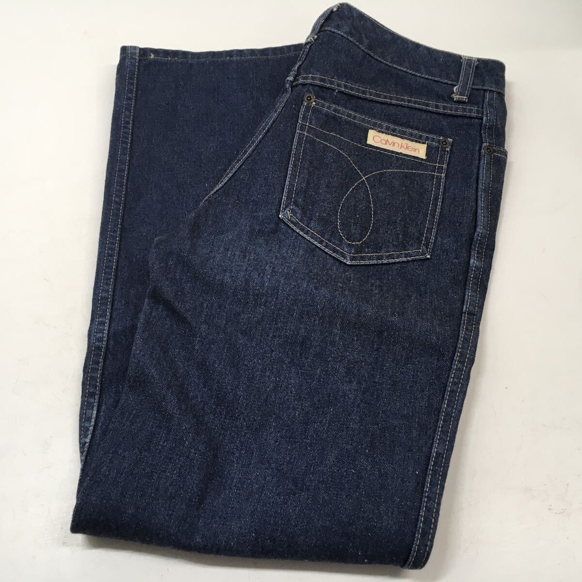 Calvin Klein カルバンクライン デニムパンツ ジーンズ ジーパン ボトムス レディース 表記サイズ:60-90 股下84 インディゴブルー系