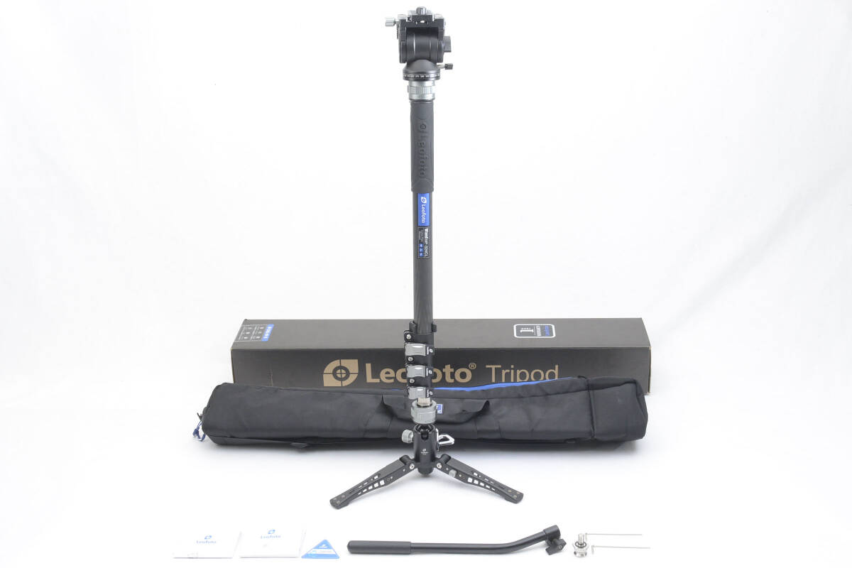 ★美品★ レオフォト Leofoto MF-324CL+BV-10+VD-04 フットペダル式カーボン一脚雲台キット ARYM5544#276