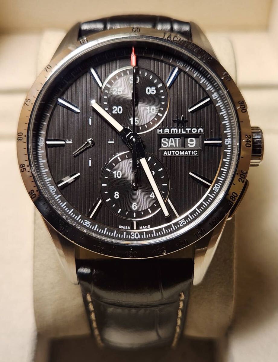 送料込み ハミルトン ブロードウェイ 自動巻きHAMILTON Broadway Auto Chrono 腕時計 jazzmaster khaki カーキ ジャズマスター